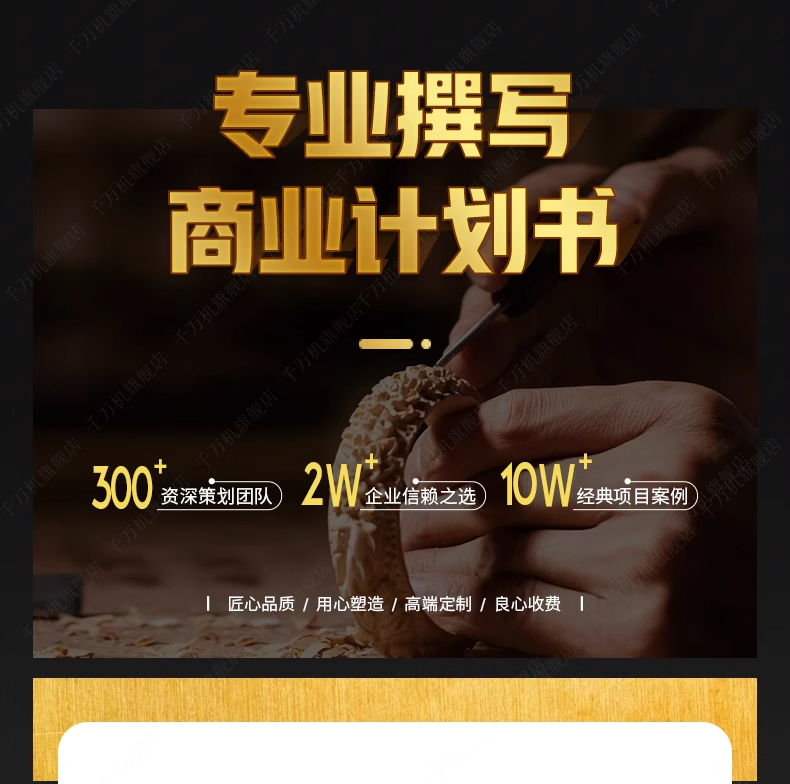 代写商业计划书创业融资项目立项撰写方案策划可行性研究报告代做